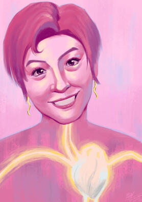 "Sandra" Ilustração feita no photoshop, 2025